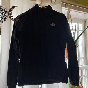 Black North Face rain jacket